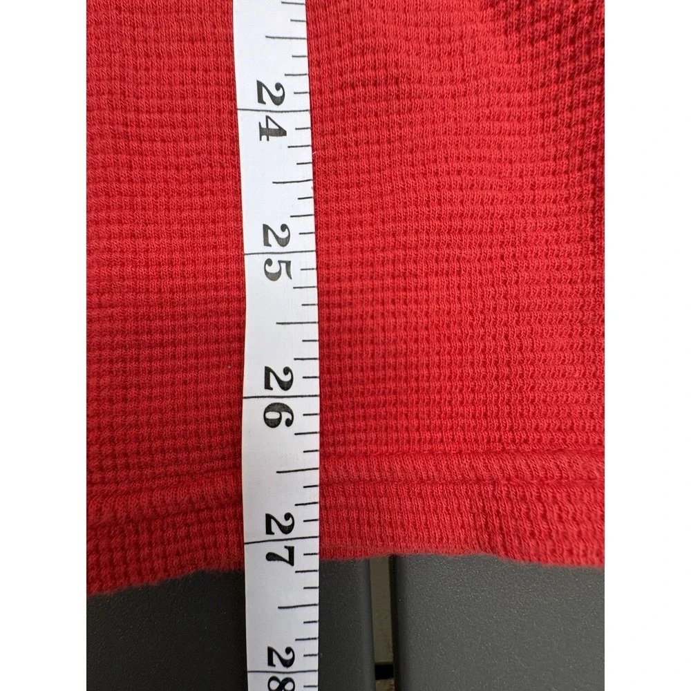 Polo Ralph Lauren Mens Red Waffle Knit Thermal T-Shirt S Short Sleeve Pony Logo